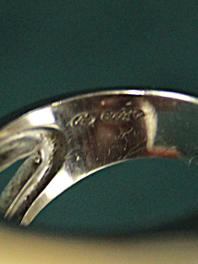 Italiaanse sterling zilveren ring met parelmoer - foto 5