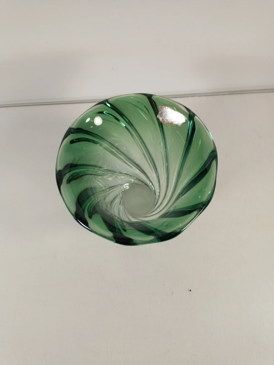 Set van 2 groene glazen decoratieve schaaltjes - foto 6