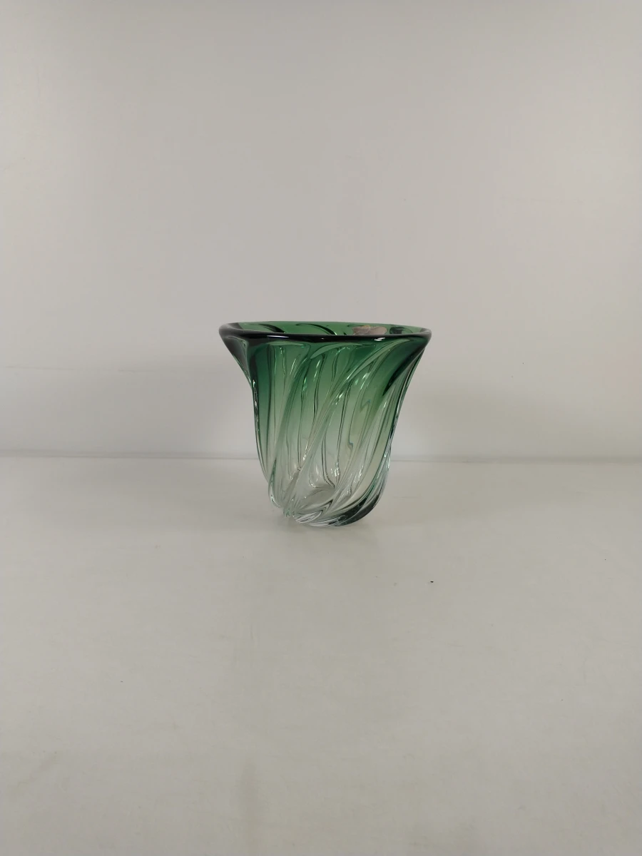 Set van 2 groene glazen decoratieve schaaltjes - foto 3