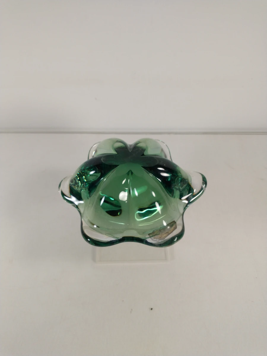 Set van 2 groene glazen decoratieve schaaltjes - foto 15