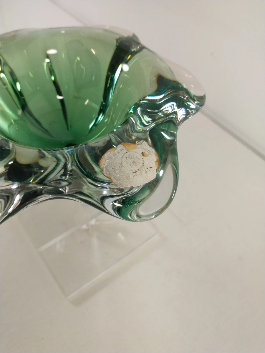 Set van 2 groene glazen decoratieve schaaltjes - foto 13