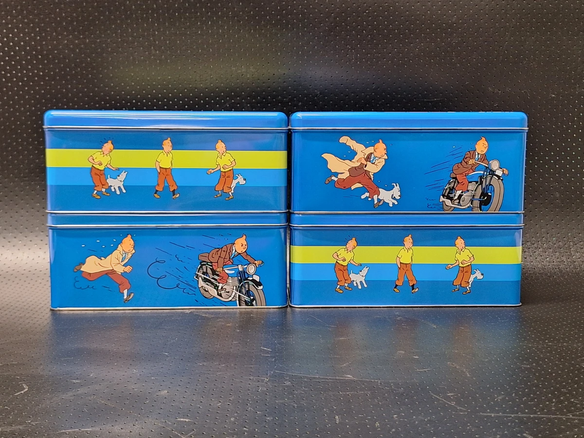 Verzameling van 12 Kuifje blikken en verzamelboxen van Delacre en Lotus - begin jaren 2000 - foto 5