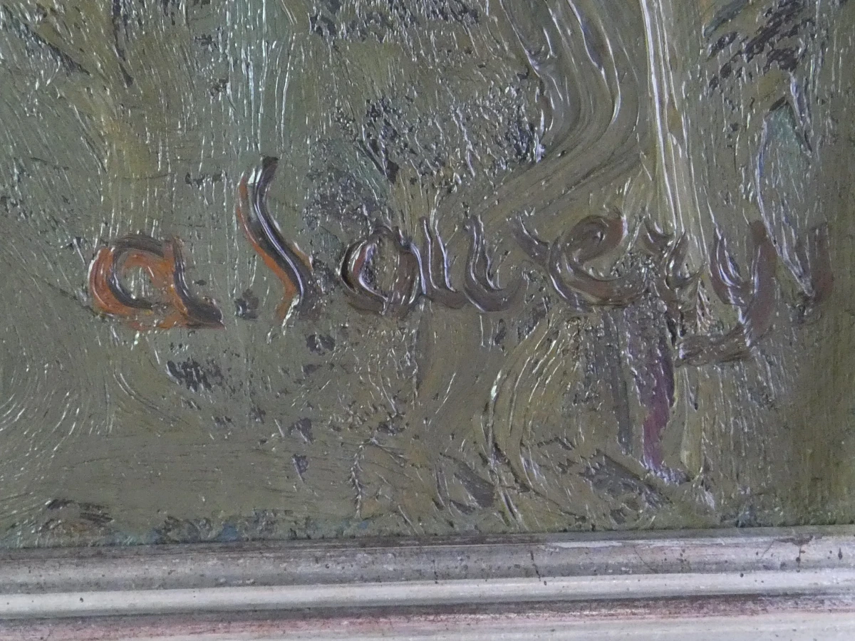 Olieverfschilderij havengezicht - Gesigneerd “a. Saverys” - foto 2