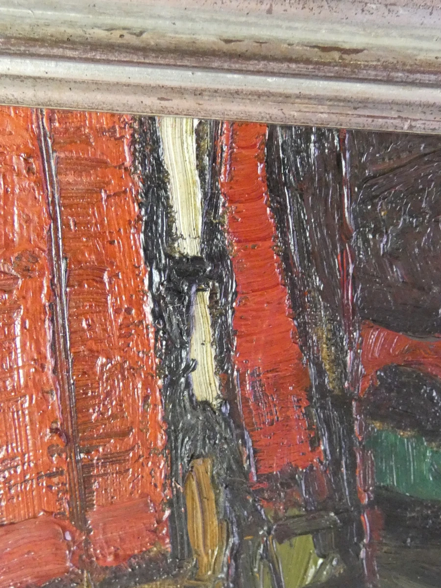 Olieverfschilderij havengezicht - Gesigneerd “a. Saverys” - foto 7