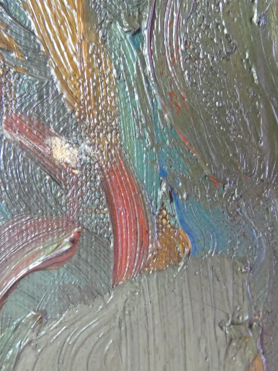 Olieverfschilderij havengezicht - Gesigneerd “a. Saverys” - foto 8