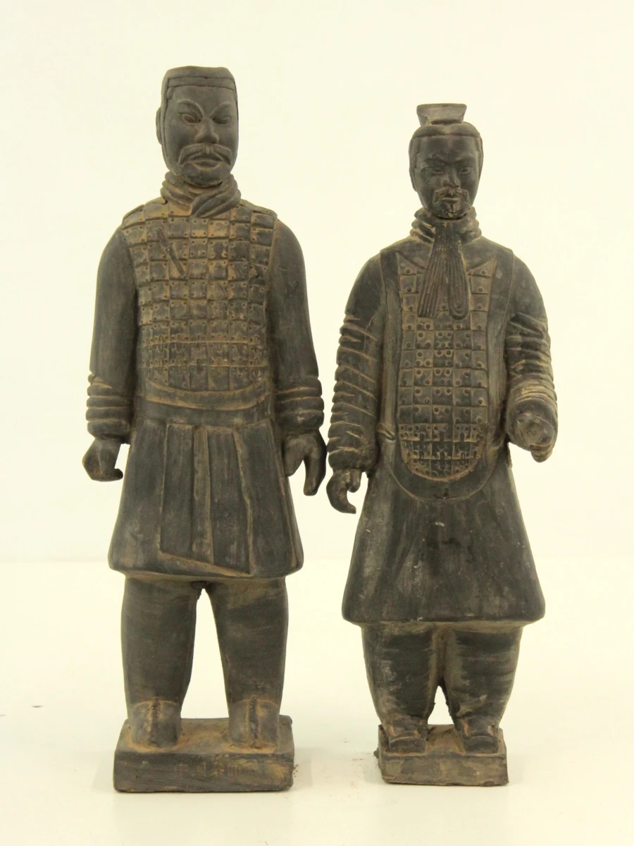 Set van 9 verschillende terracotta krijgers - geïnspireerd op het Chinese Terracottaleger - foto 6