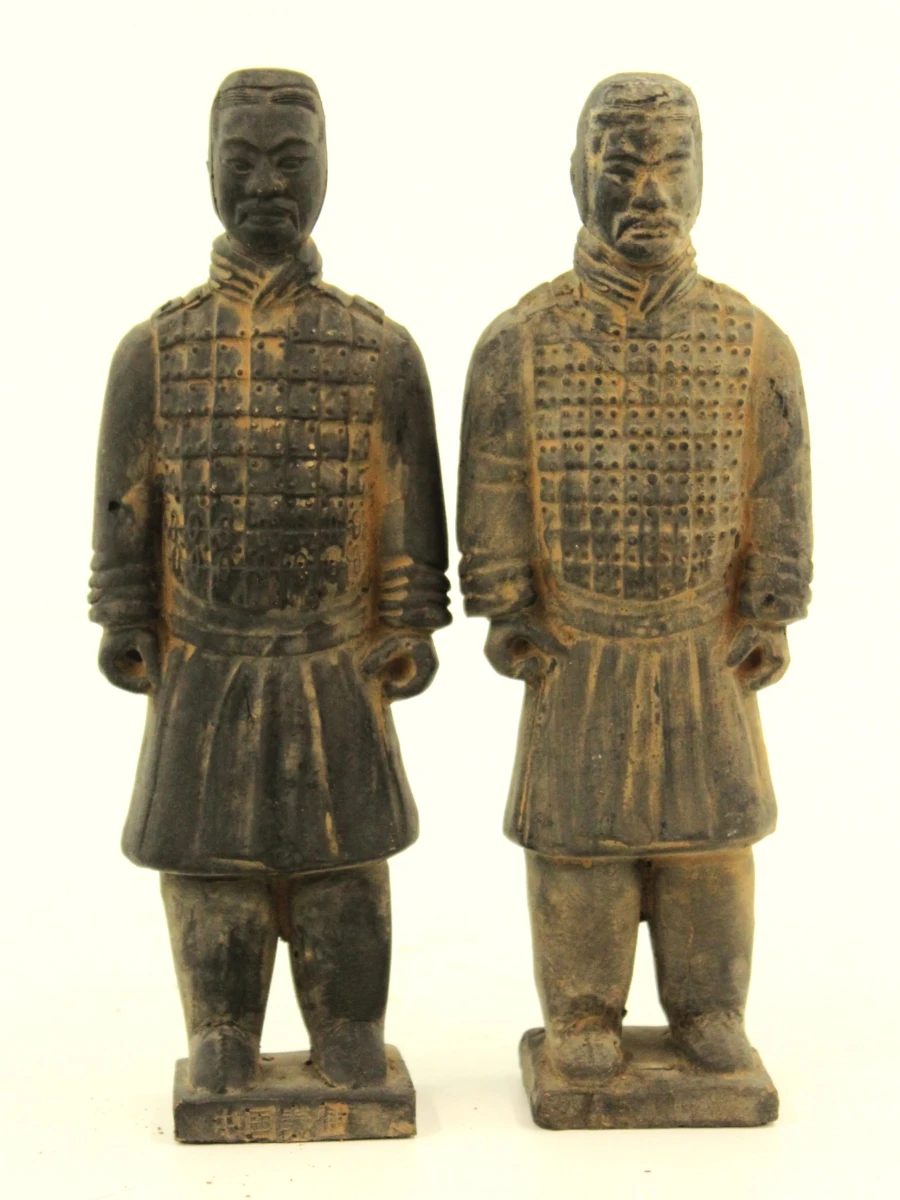 Set van 9 verschillende terracotta krijgers - geïnspireerd op het Chinese Terracottaleger - foto 8