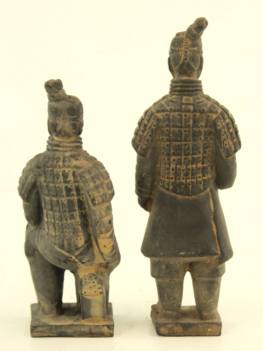 Set van 9 verschillende terracotta krijgers - geïnspireerd op het Chinese Terracottaleger - foto 11