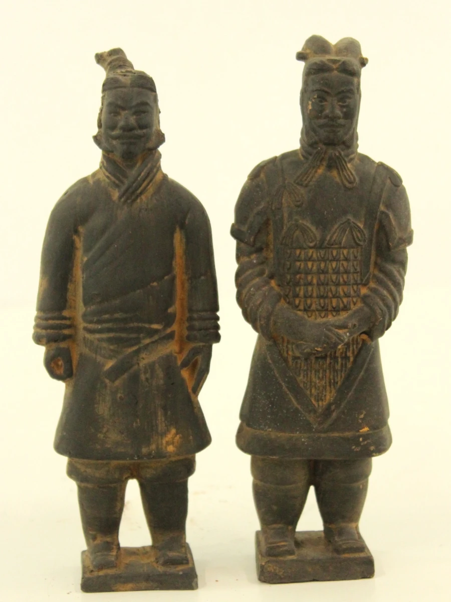 Set van 9 verschillende terracotta krijgers - geïnspireerd op het Chinese Terracottaleger - foto 12