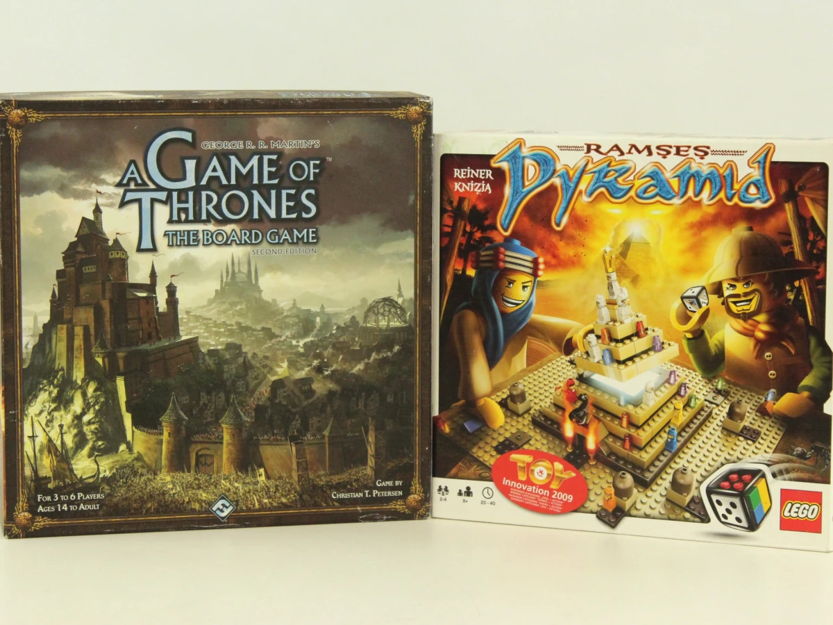 Lot van 6 diverse gezelschapsspellen, o.a. Game of Thrones en LEGO Ramses Pyramid - foto 5