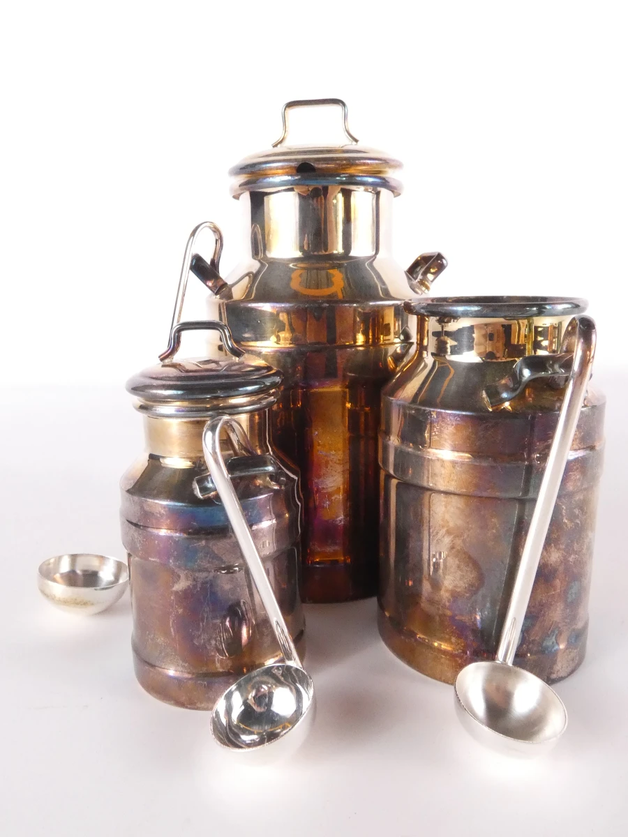 Vintage lot van voornamelijk verzilverde metalen voorwerpen(23 stuks-7,82 kg) - foto 16