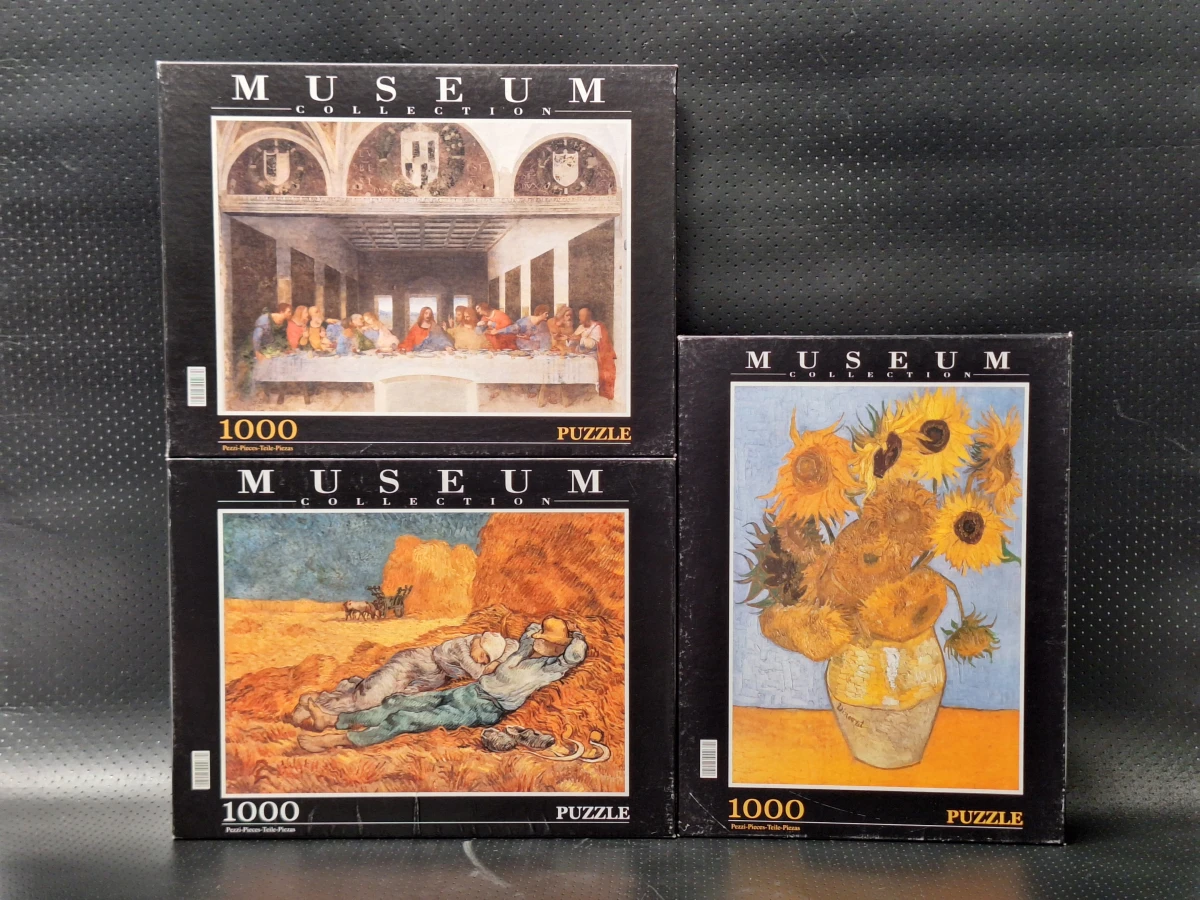 Drie kunstpuzzels van Clementoni Museum Collection - Leonardo Da Vinci en Vincent Van Gogh - foto 3