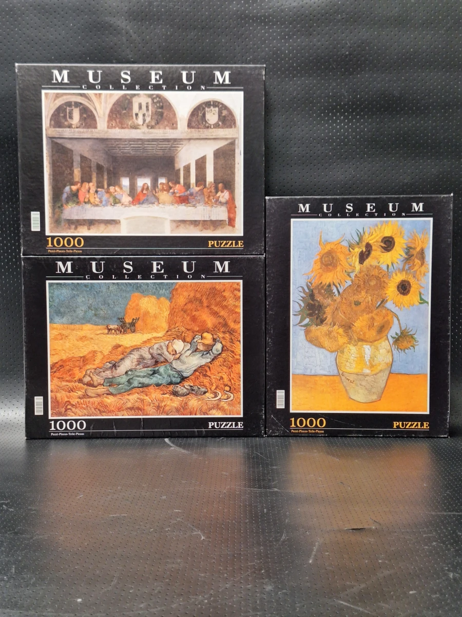 Drie kunstpuzzels van Clementoni Museum Collection - Leonardo Da Vinci en Vincent Van Gogh - foto 2