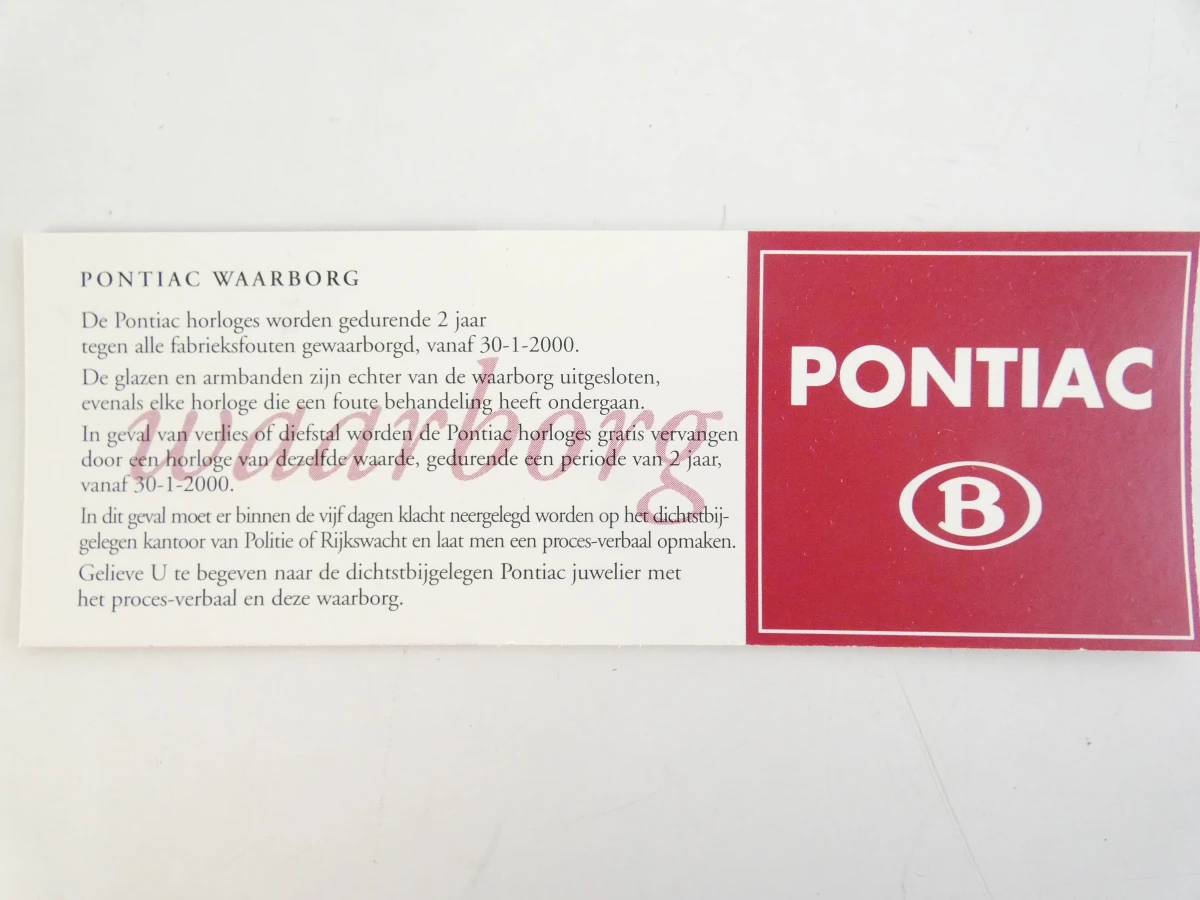 Pontiac horloge in originele doos – NMBS The Year 2000 - foto 12