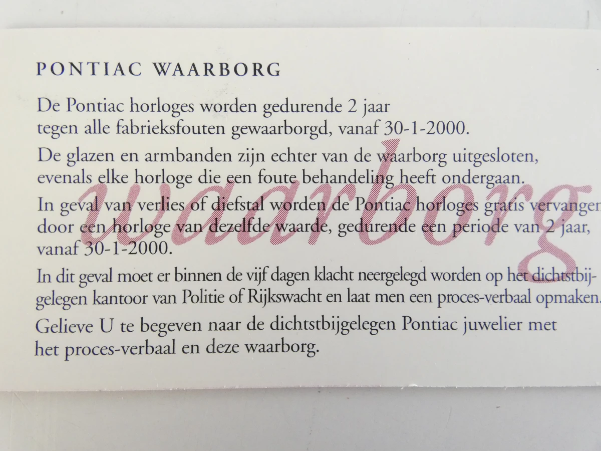 Pontiac horloge in originele doos – NMBS The Year 2000 - foto 13