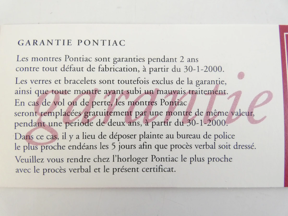 Pontiac horloge in originele doos – NMBS The Year 2000 - foto 15