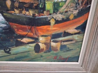 Olieverfschilderij : vissersboten - foto 3