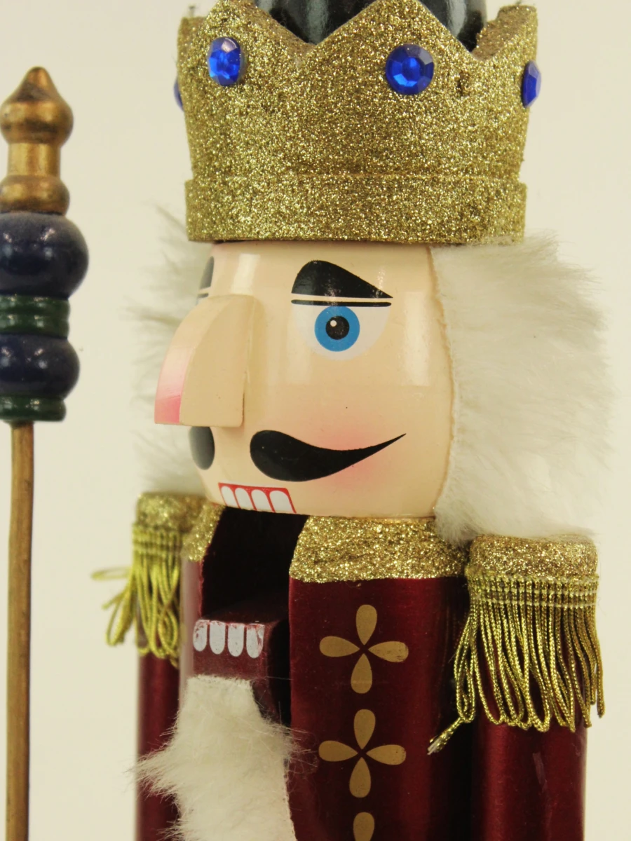 Set van 2 grote decoratieve notenkrakers – koning en trommelaar - foto 9