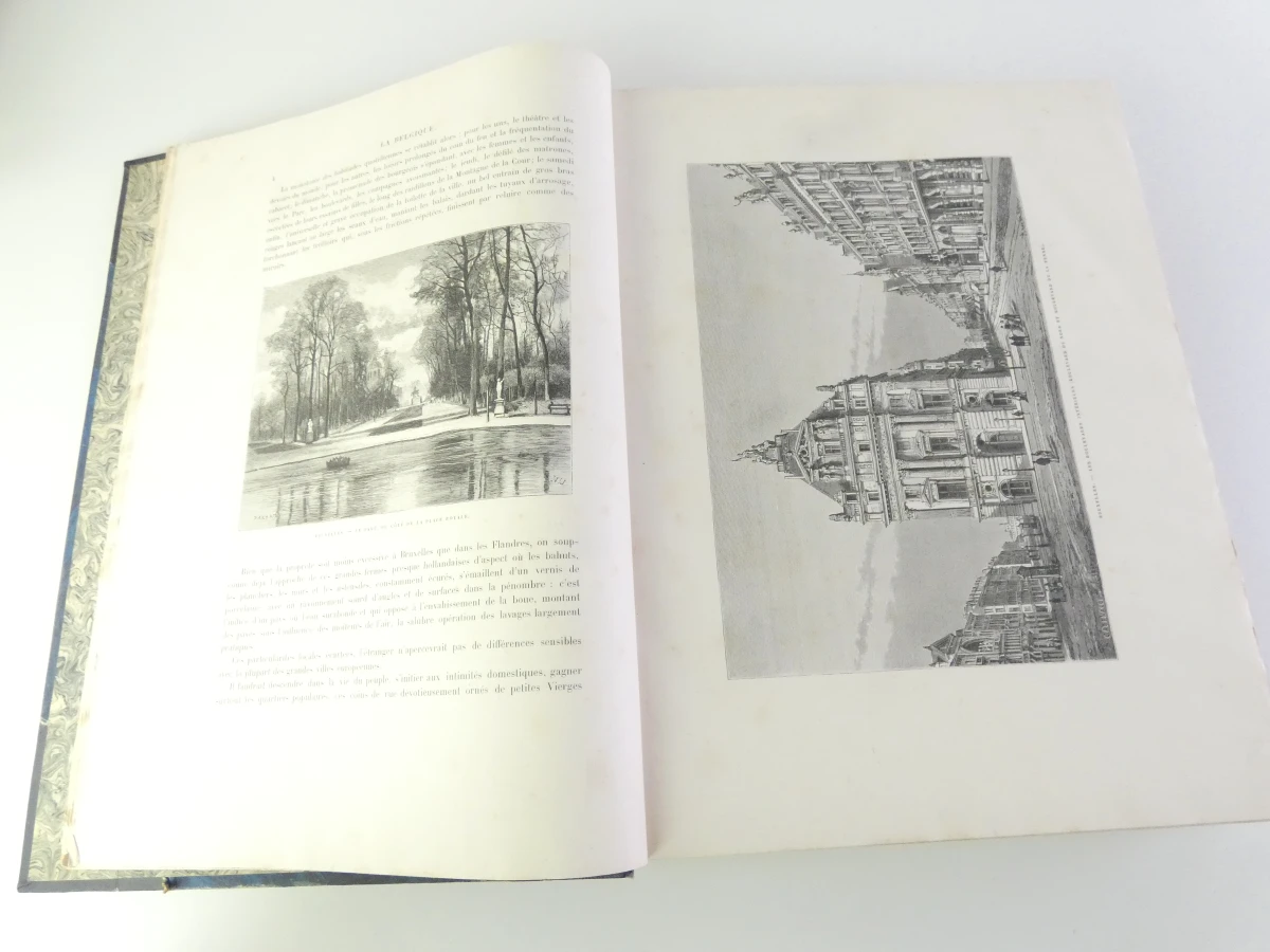 Set van 3 oude boeken over België in het Frans met illustraties - foto 21