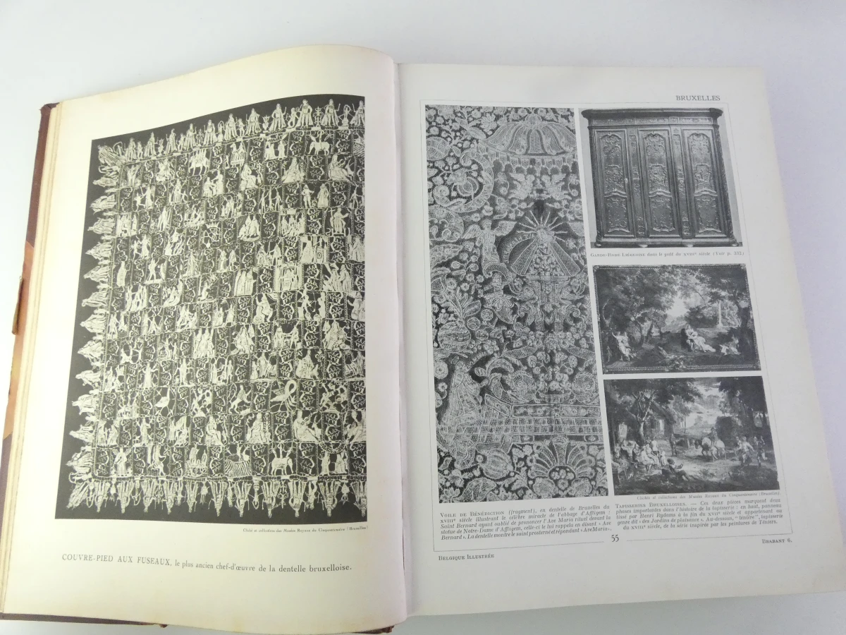 Set van 3 oude boeken over België in het Frans met illustraties - foto 35