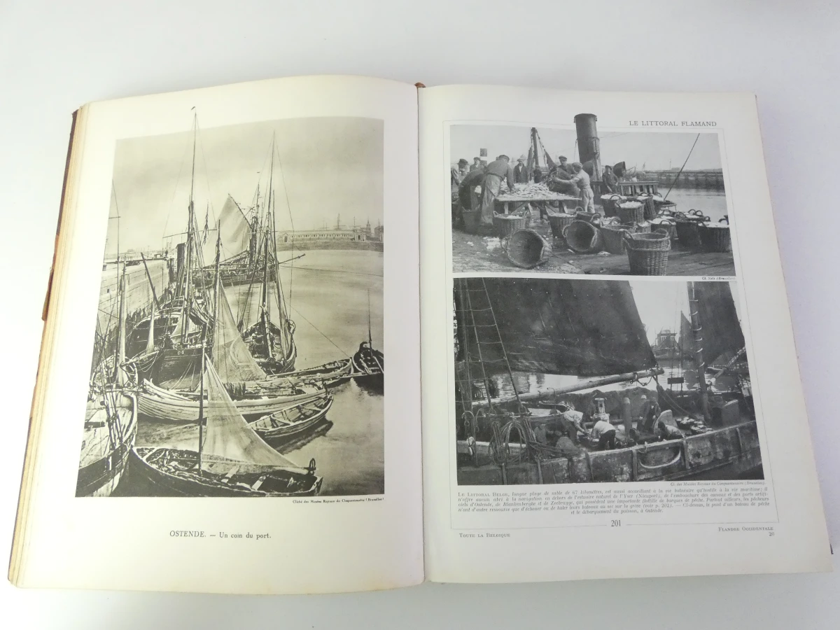 Set van 3 oude boeken over België in het Frans met illustraties - foto 37