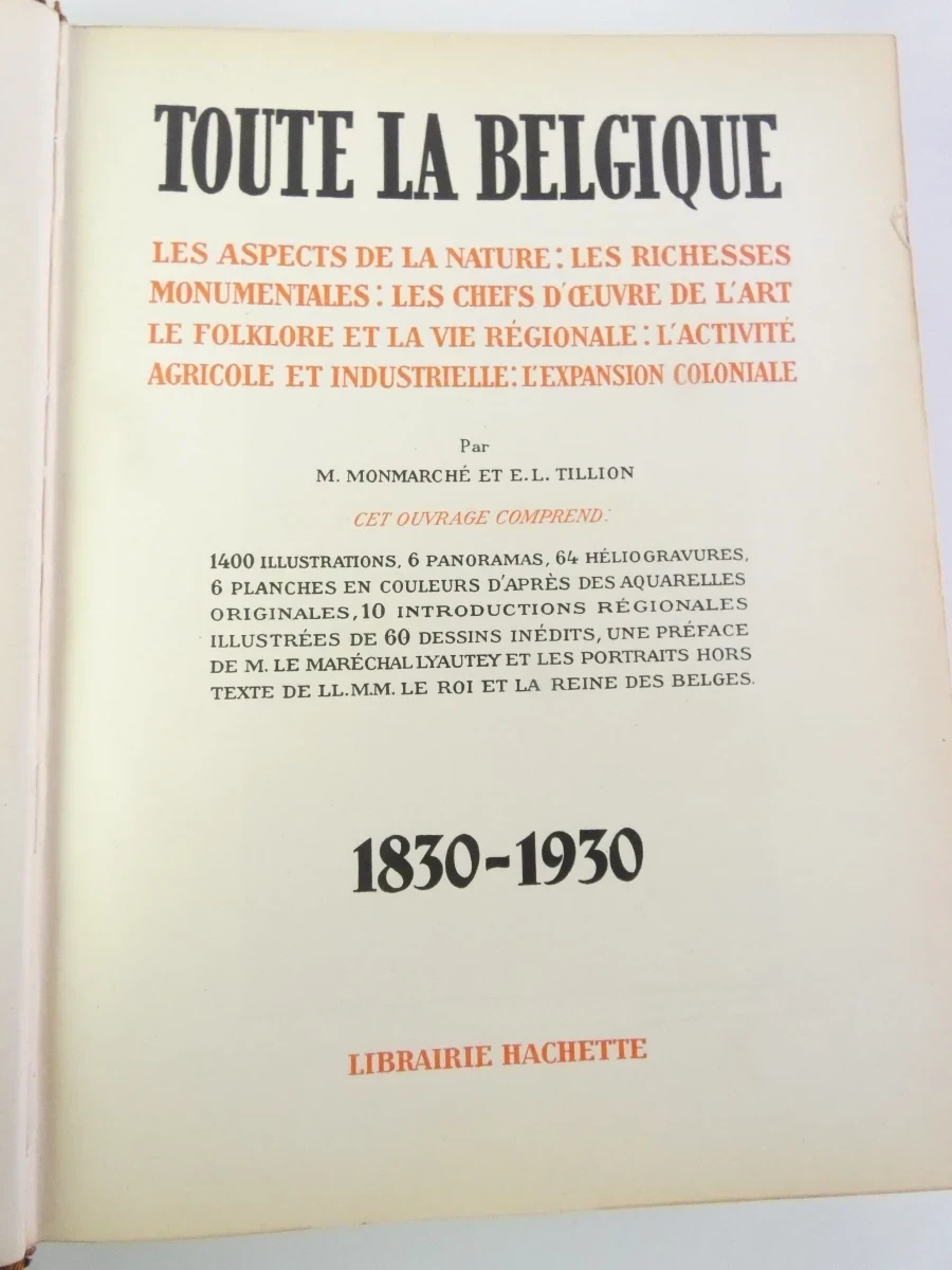 Set van 3 oude boeken over België in het Frans met illustraties - foto 31