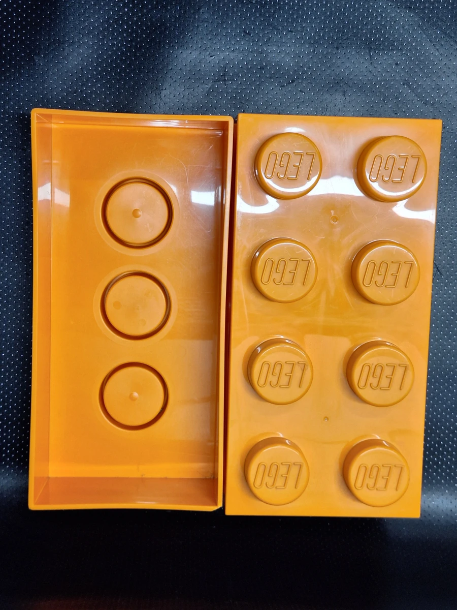Set van vijf originele Lego opbergboxen in goede staat - foto 5
