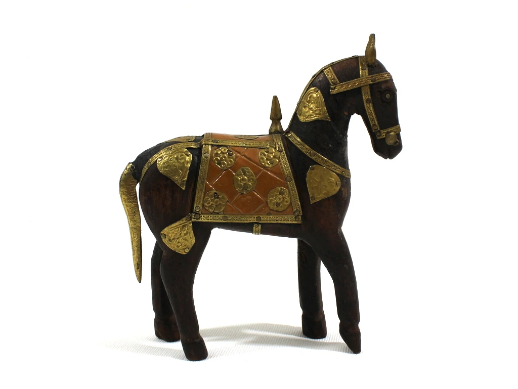 Rajasthani Houten Paard - foto 4
