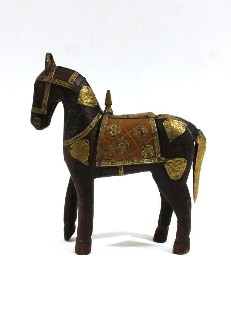 Rajasthani Houten Paard - foto 2