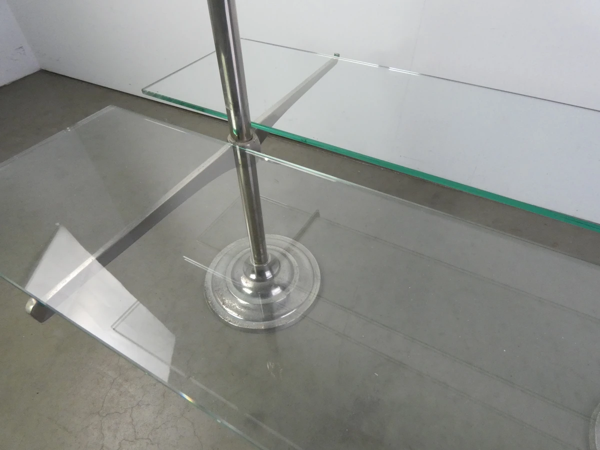 Art-deco vintage dubbelzijdige winkeldisplay van metaal en glas - foto 14