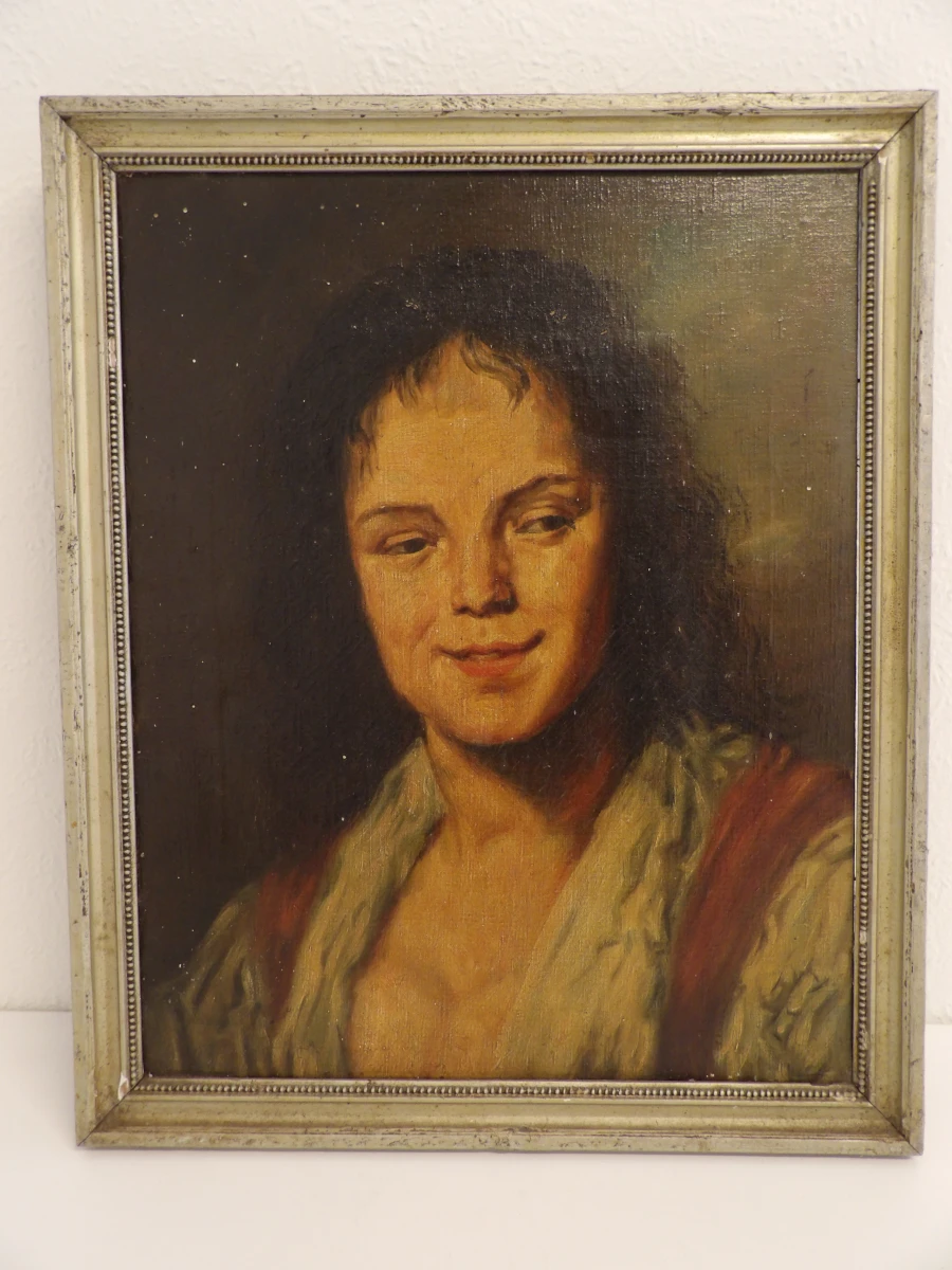 Belgisch schilderij uit WO1 - Laurent Declerq naar Frans Hals (Zigeunermeisje) - foto 2