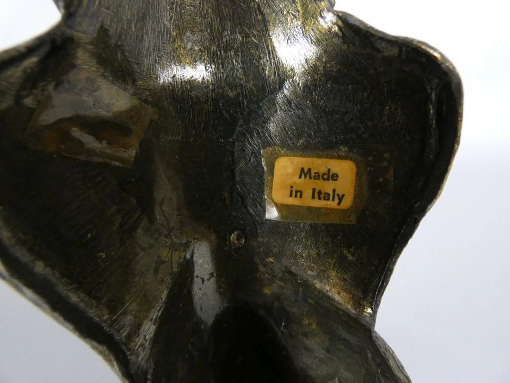 Bronzen haan beeldje met opbergvakje - foto 4