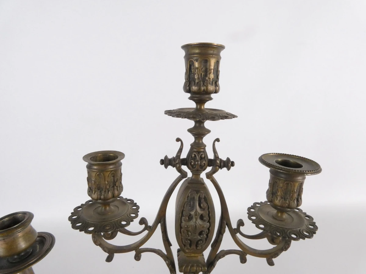 Set van twee vintage kandelaars - foto 2