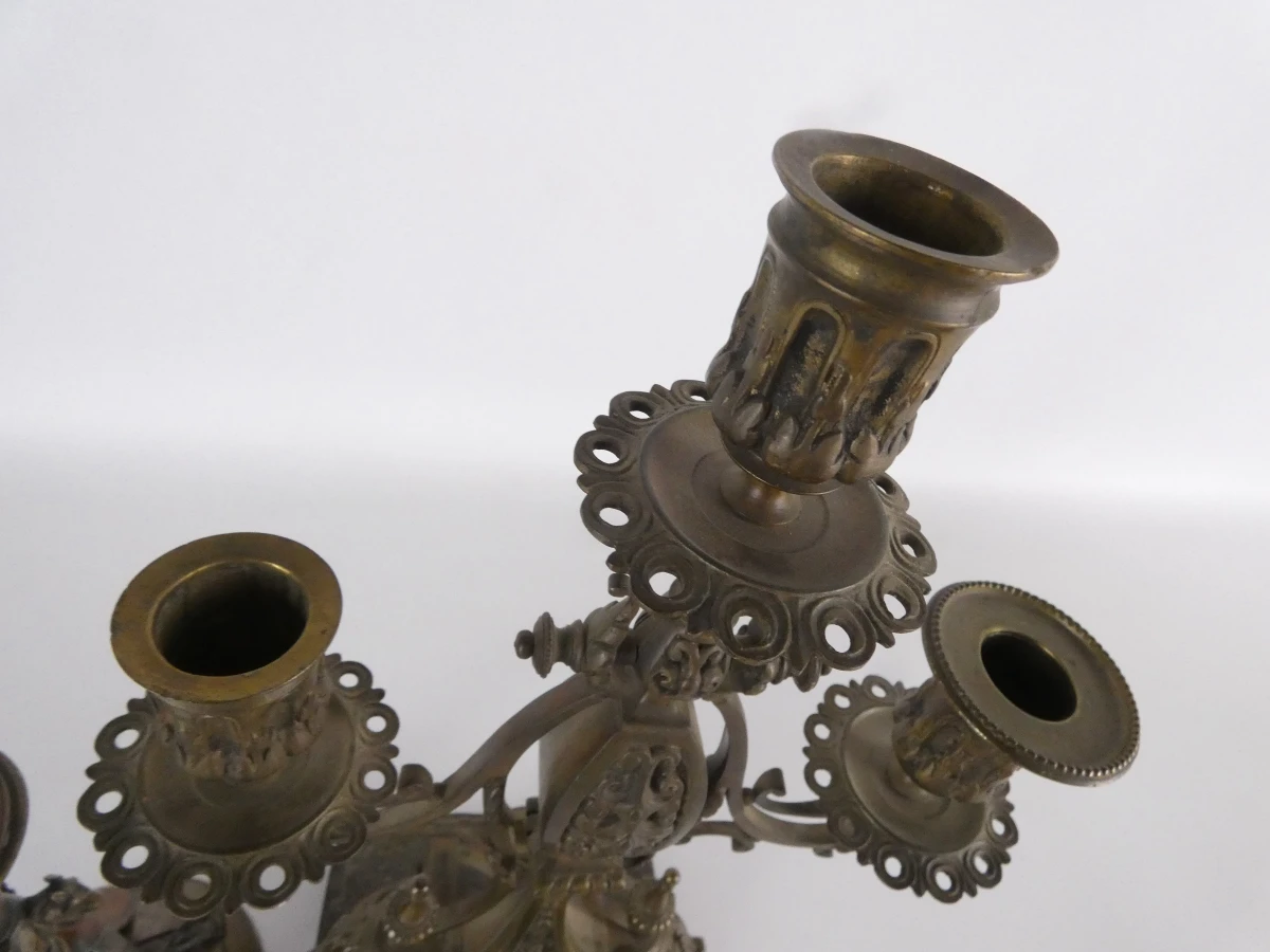 Set van twee vintage kandelaars - foto 3