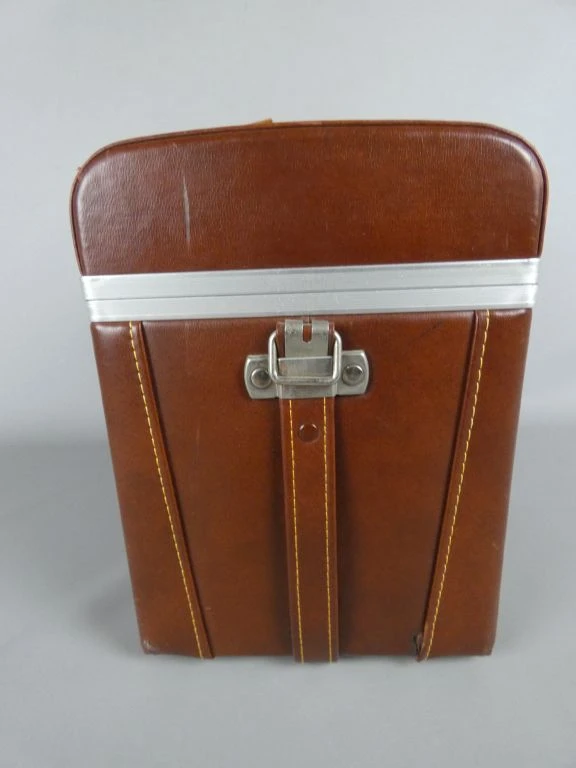 Vintage bruine fototas met vakverdeling - foto 8