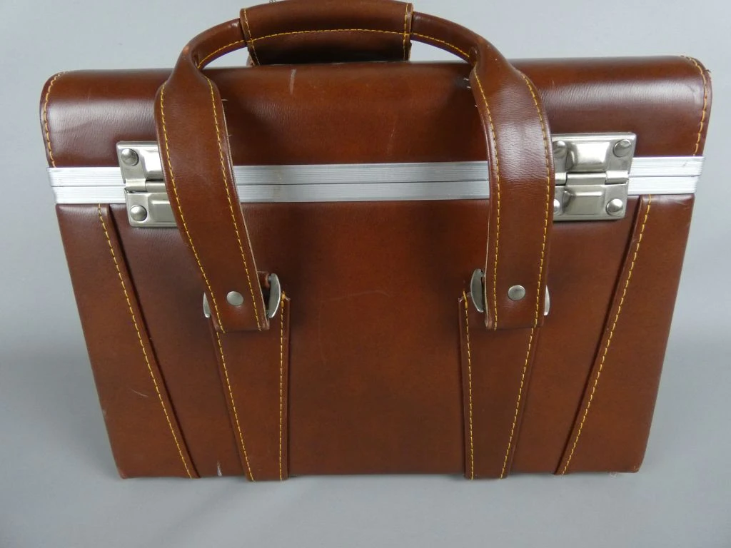 Vintage bruine fototas met vakverdeling - foto 7