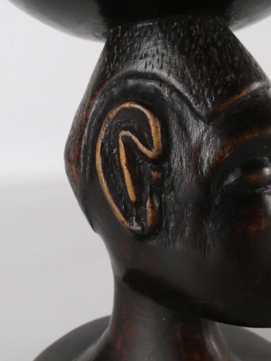 Set van 5 Afrikaanse houten maskers en houder(1992) - foto 19
