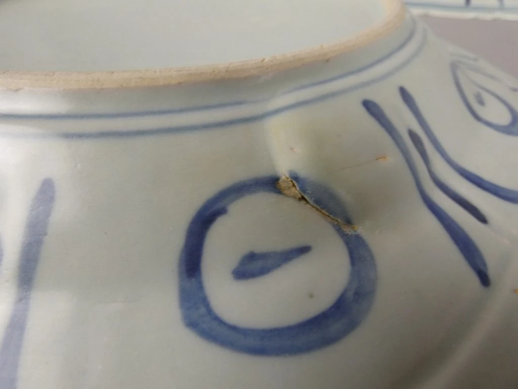 Set van 6 blauwe decoratieve borden met Aziatisch motief - foto 9