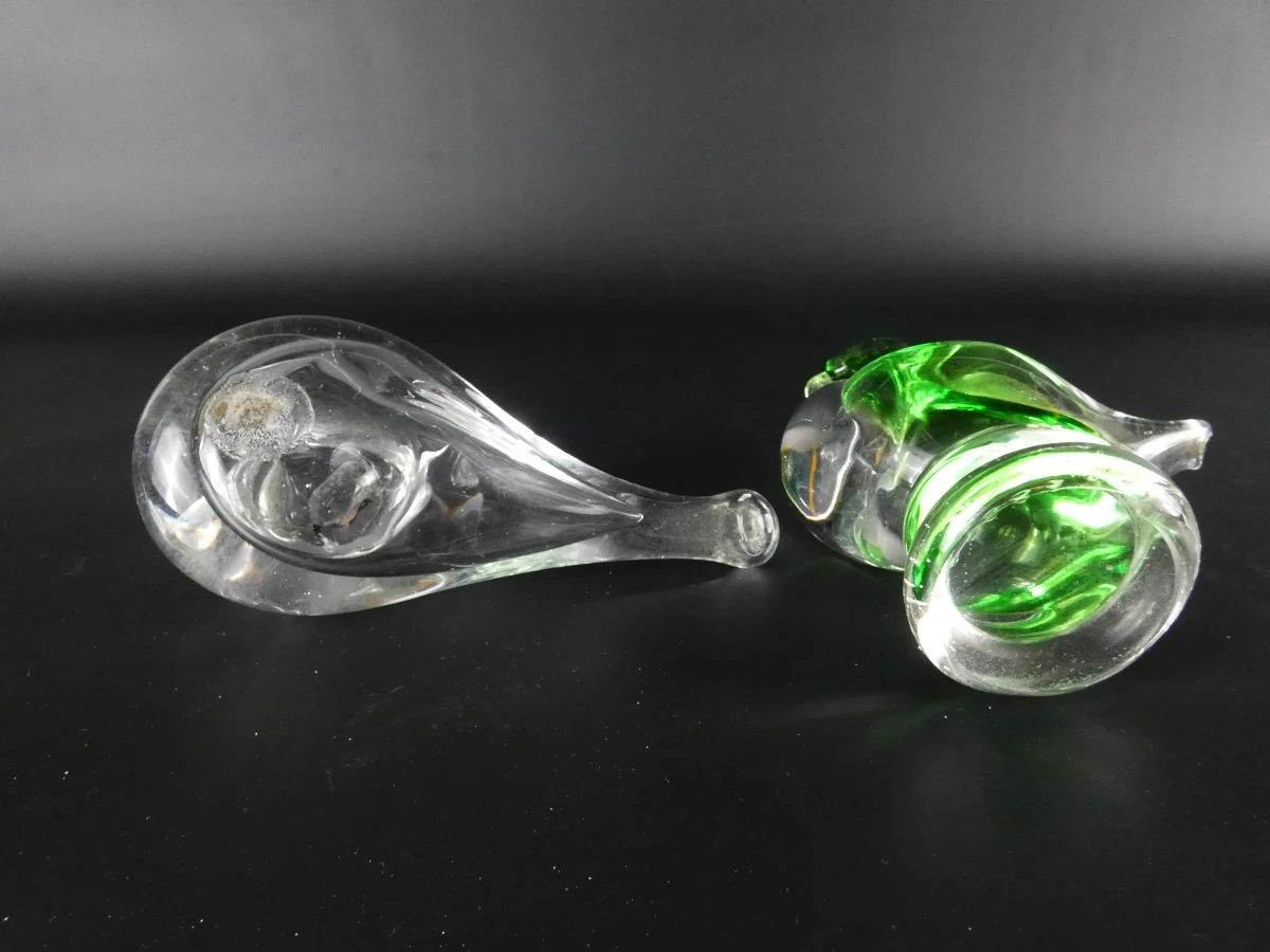 Set van 7 decoratieve glazen vogelfiguren. - foto 20