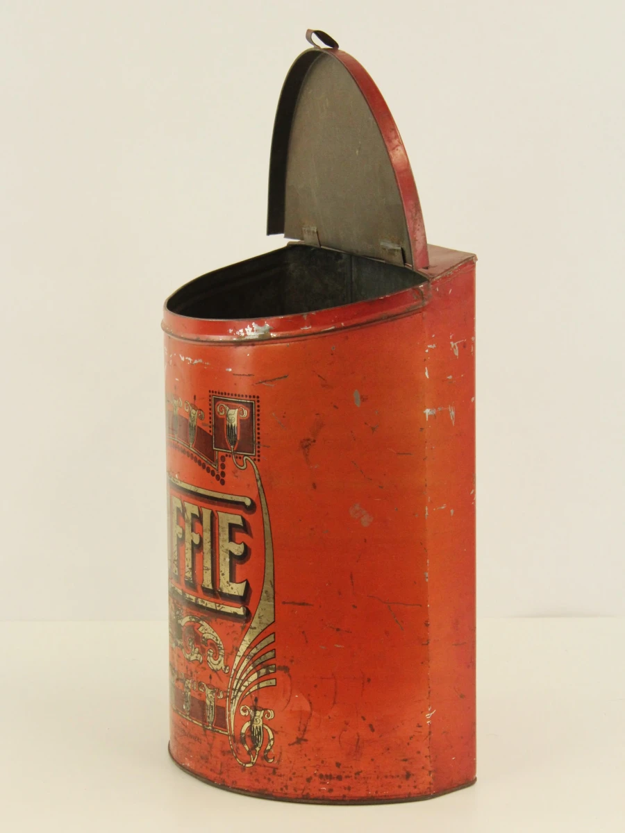 Etabl. J Schuybroek Anvers Antiek Rood Metalen XL blik - foto 5