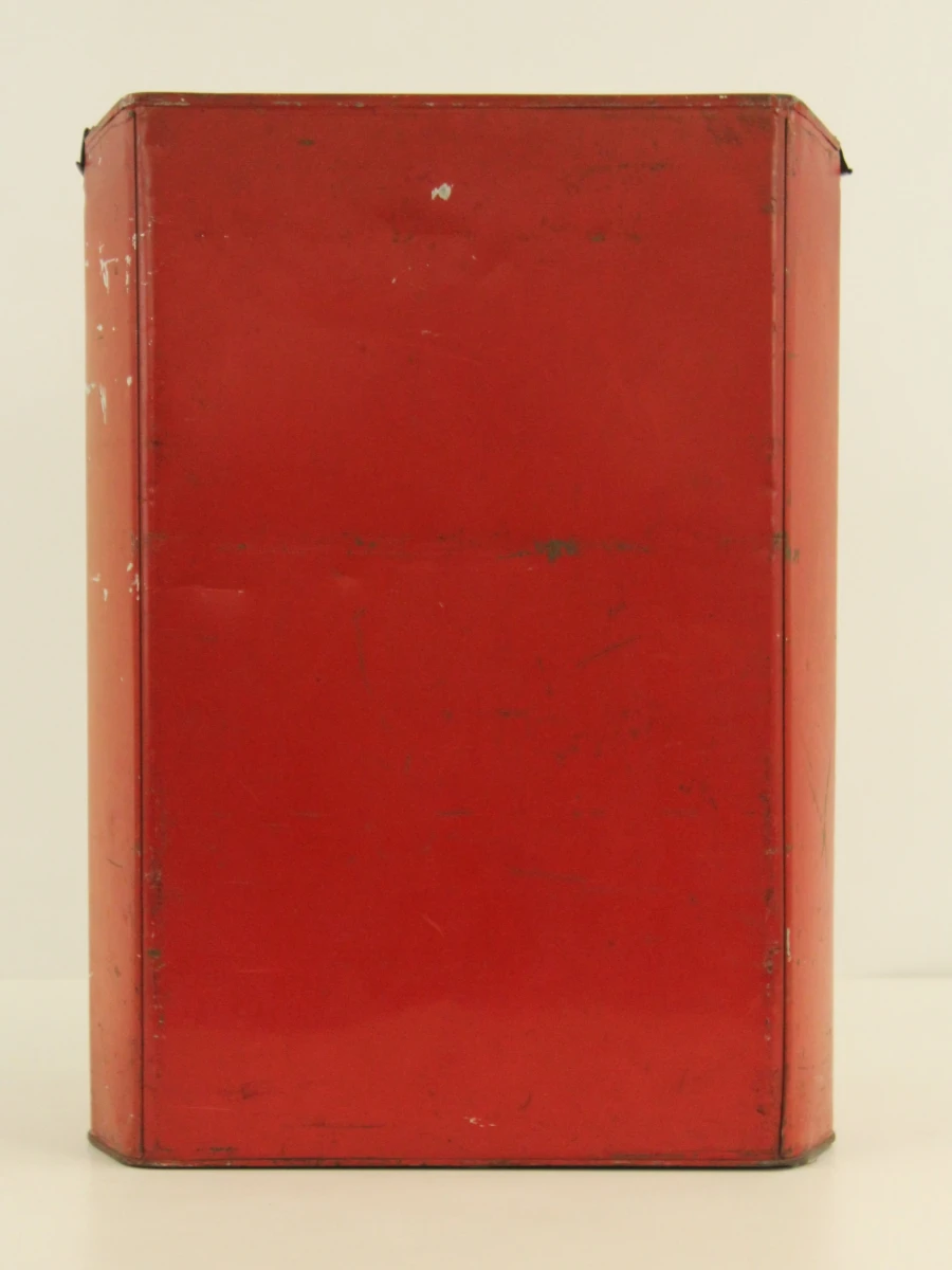Etabl. J Schuybroek Anvers Antiek Rood Metalen XL blik - foto 6