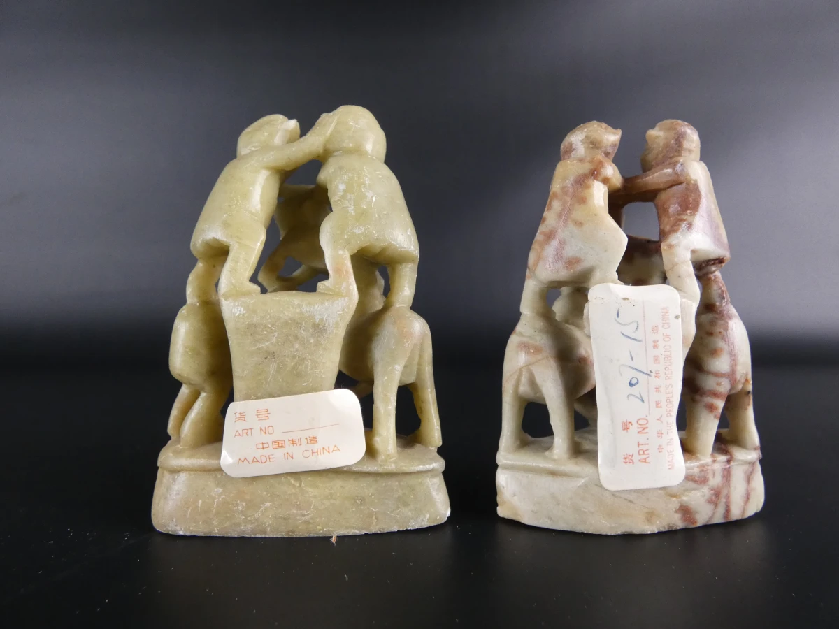 Set van 9 Chinese beeldjes en sculpturen - foto 12