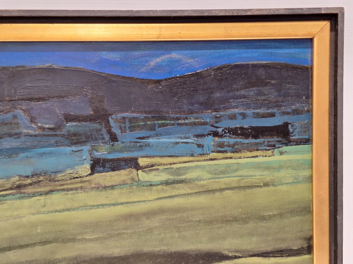 Geabstraheerd landschap met velden (1969) - B. Van De Velde - foto 2