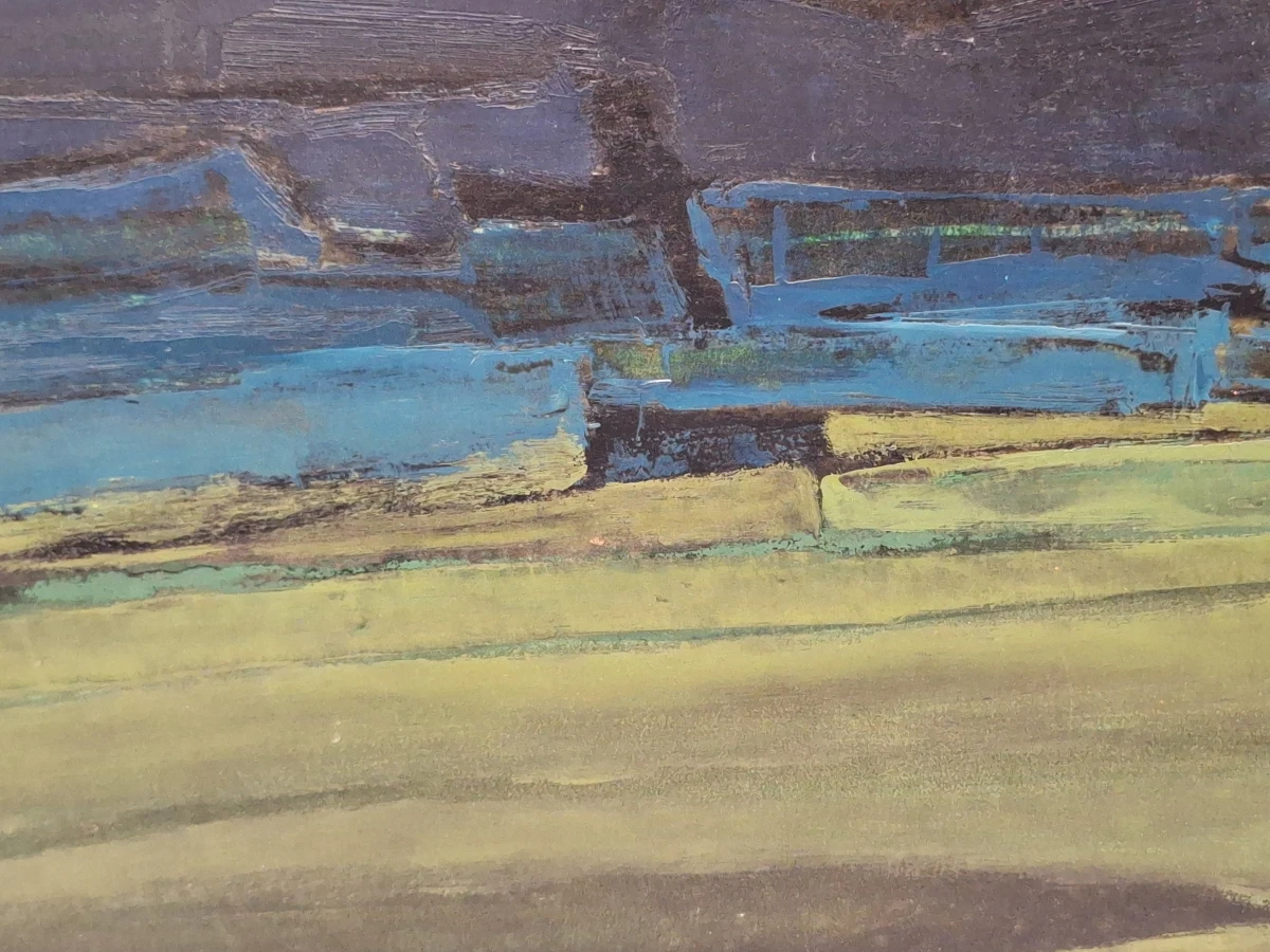 Geabstraheerd landschap met velden (1969) - B. Van De Velde - foto 6