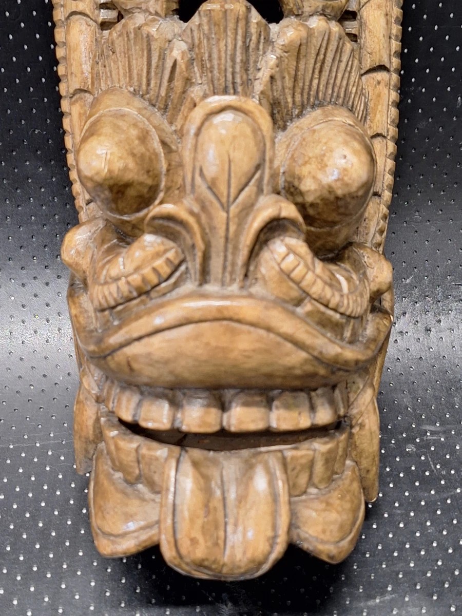 Driedelige set handgesneden Balinese maskers van hout - foto 3