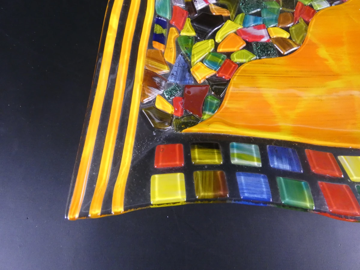 Abstracte glazen decoratieve borden (2 stuks) - foto 3