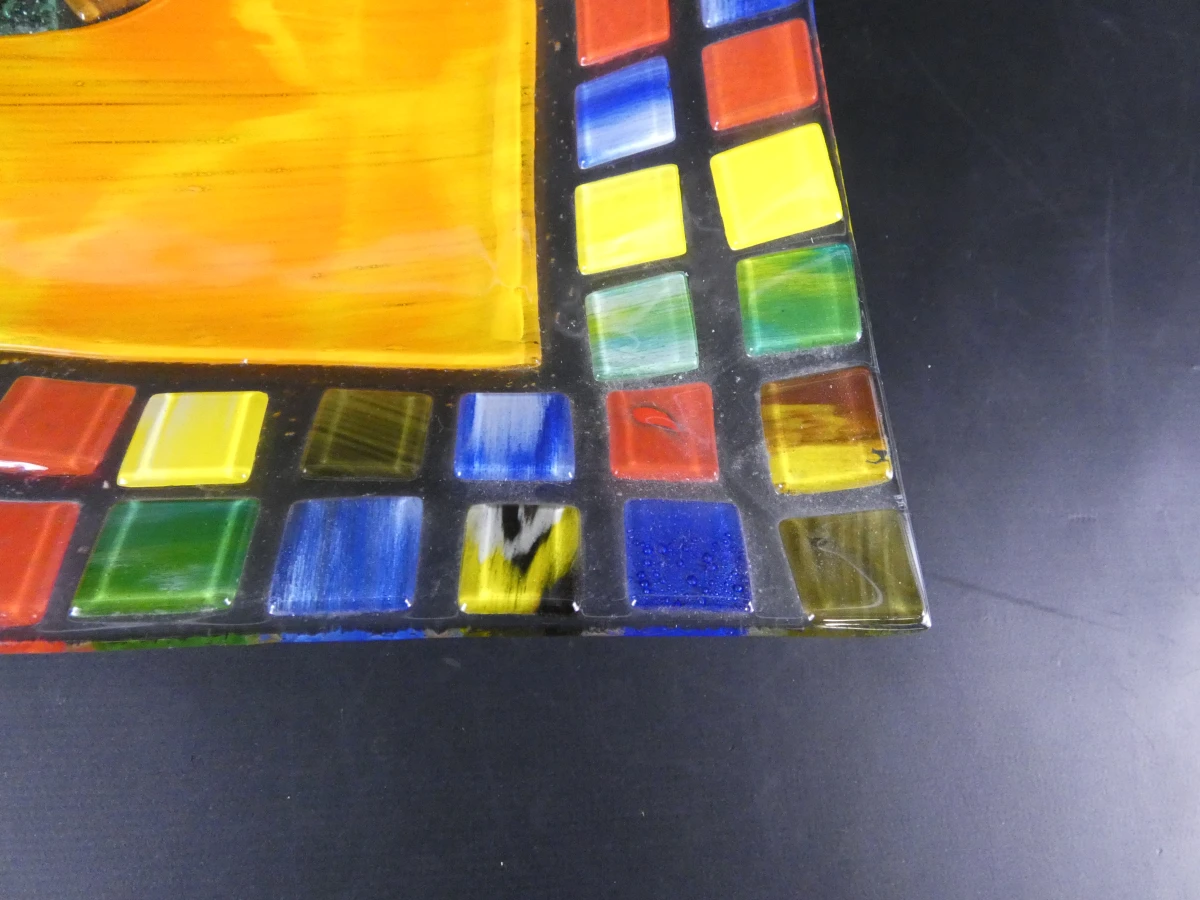 Abstracte glazen decoratieve borden (2 stuks) - foto 4