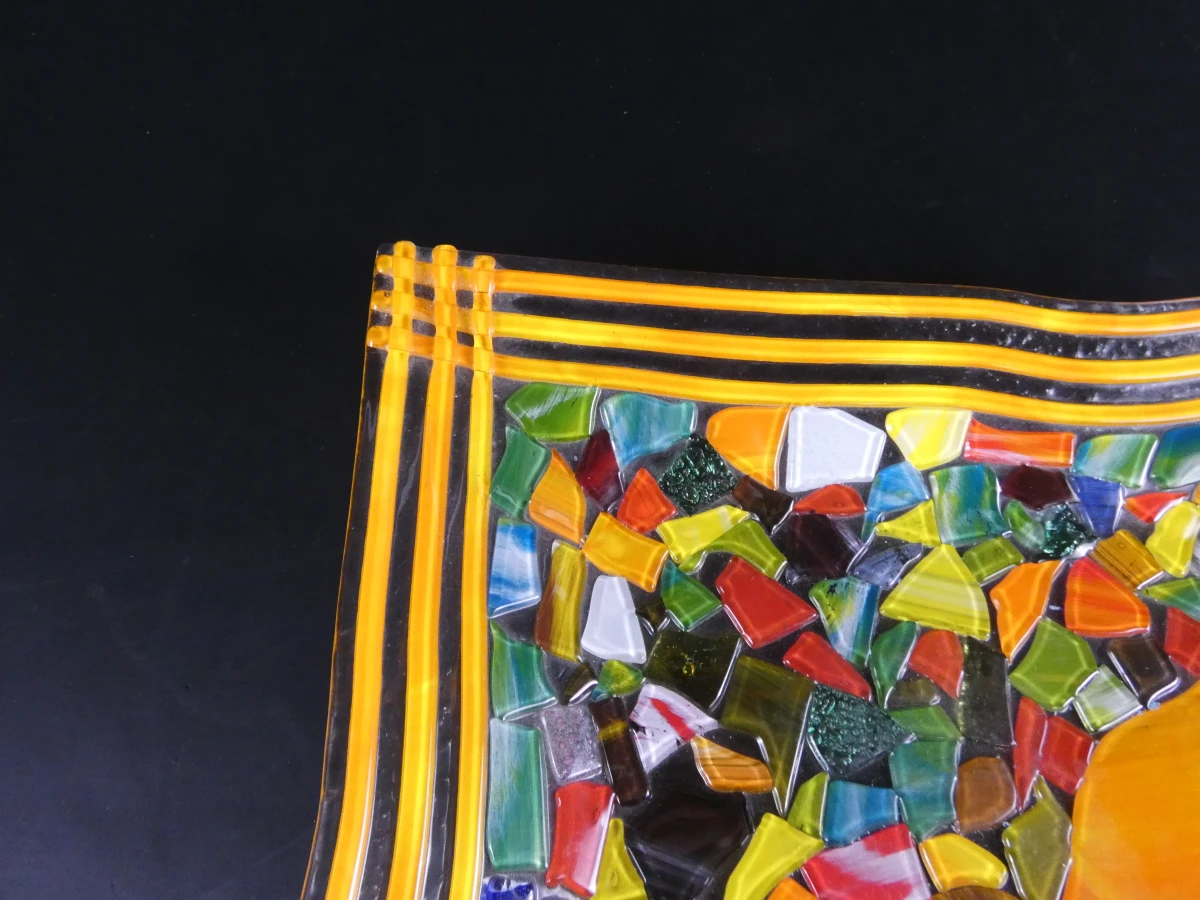 Abstracte glazen decoratieve borden (2 stuks) - foto 6