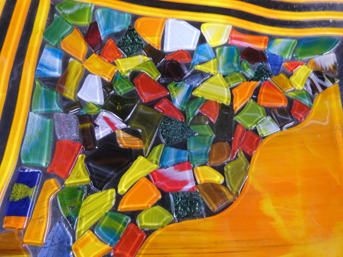 Abstracte glazen decoratieve borden (2 stuks) - foto 7