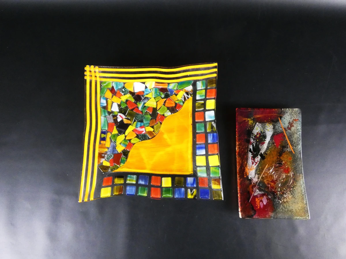 Abstracte glazen decoratieve borden (2 stuks) - foto 18
